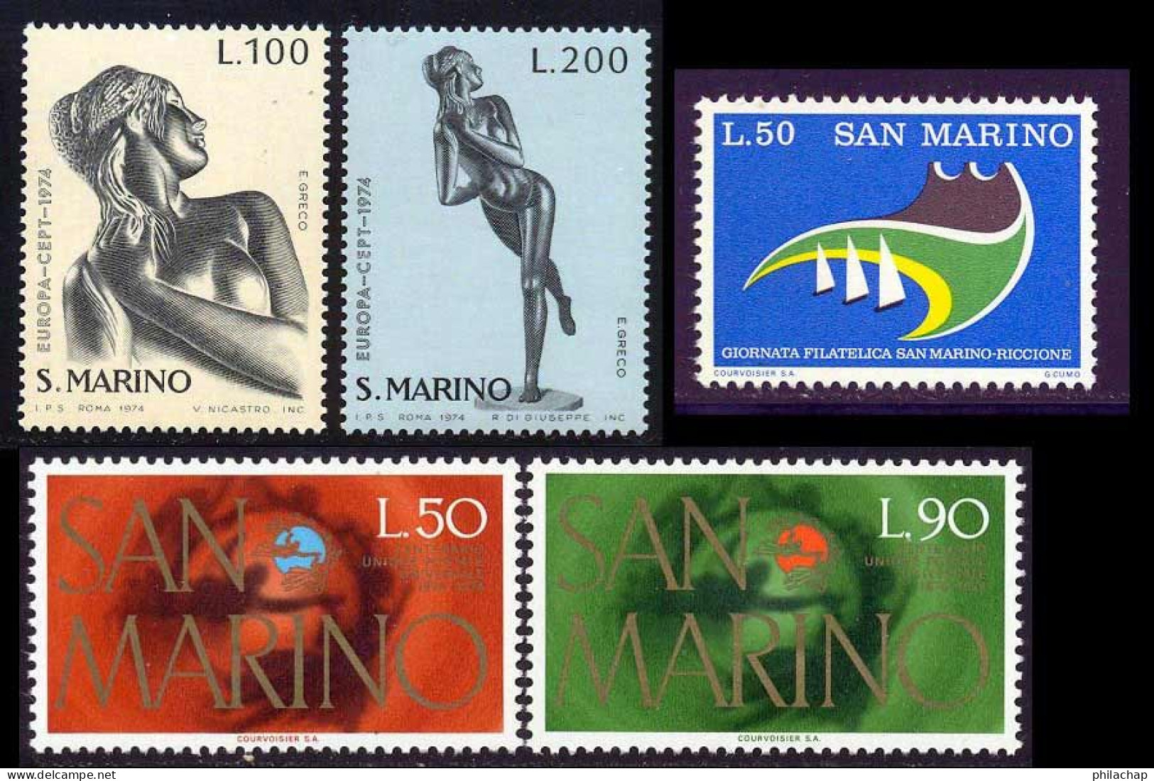 Saint-Marin 1974 Yvert 873 / 875 - 881 - 882 ** TB - Ongebruikt