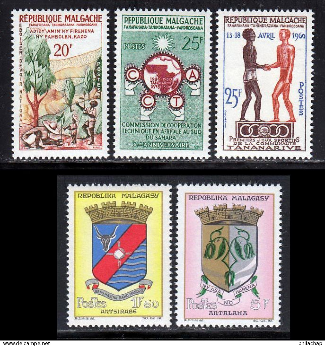 Madagascar 1963 Yvert 351 - 352 - 354 - 388 - 388A ** TB - Neufs