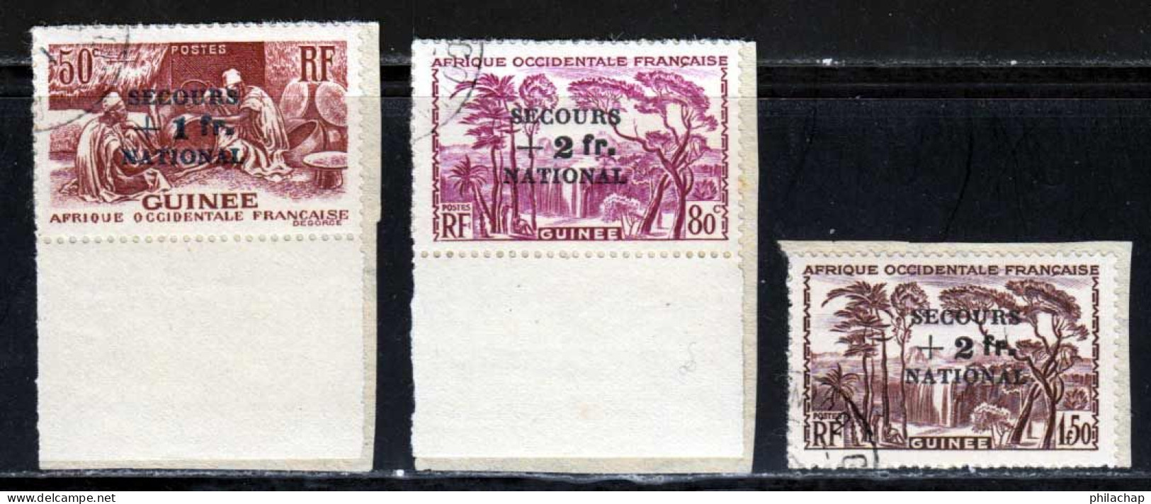 Guinee 1941 Yvert 172 / 174 (o) B Oblitere(s) - Oblitérés