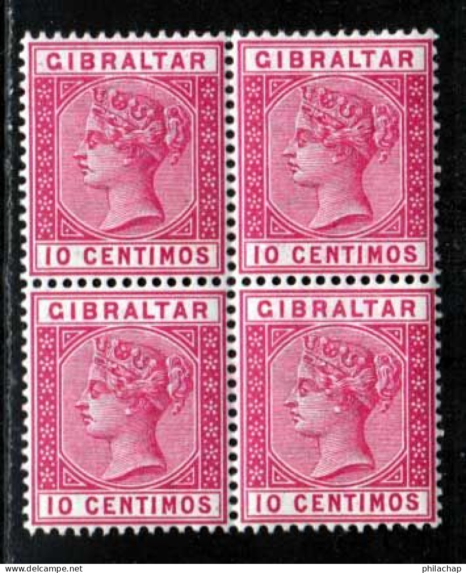 Gibraltar 1889 Yvert 23 ** TB Bloc De Quatre - Gibraltar