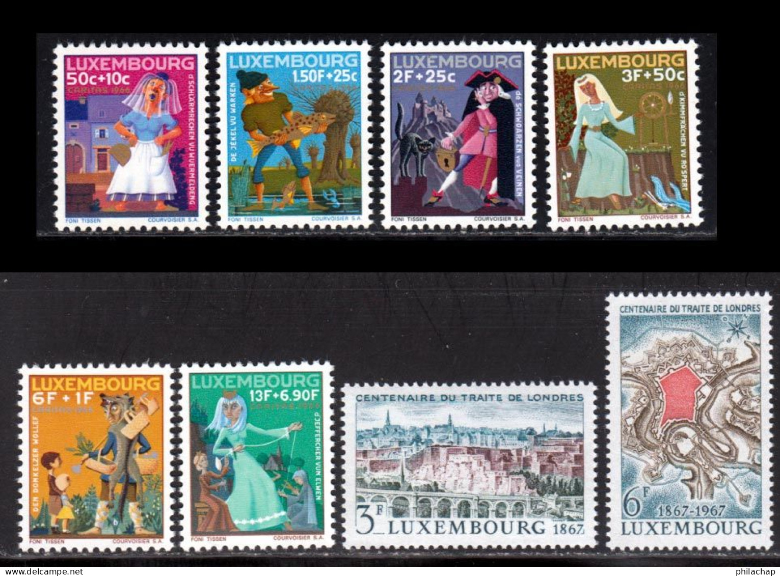 Luxembourg 1967 Yvert 691 / 698 ** TB - Nuevos