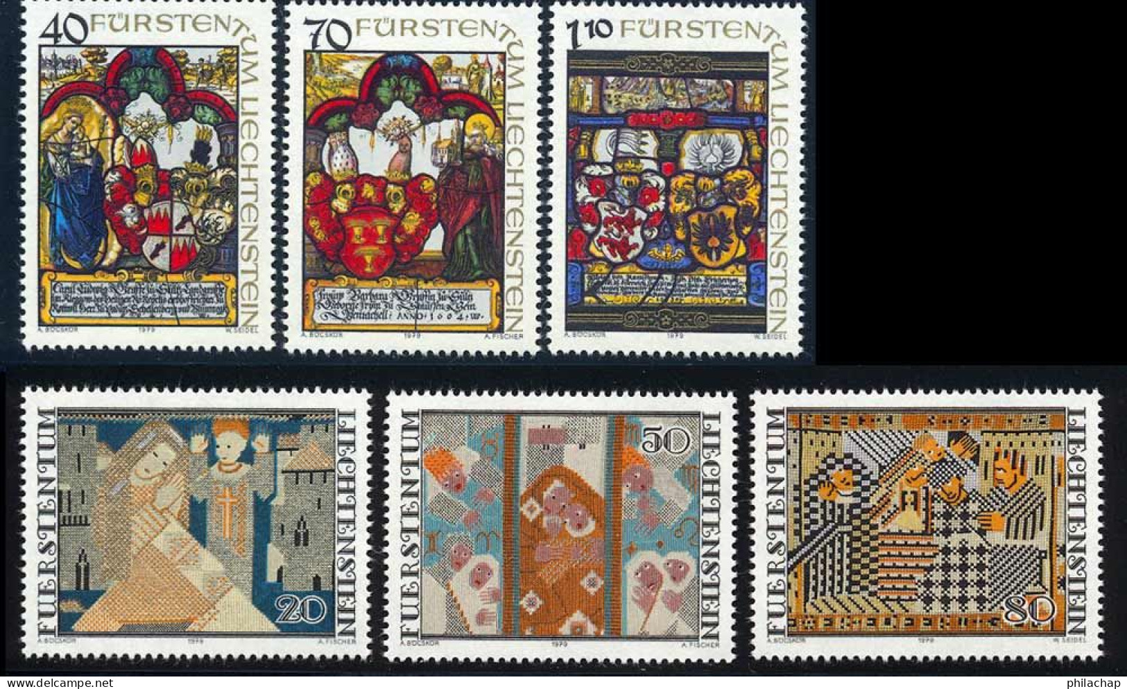 Liechtenstein 1979 Yvert 672 / 674 - 676 / 678 ** TB - Unused Stamps