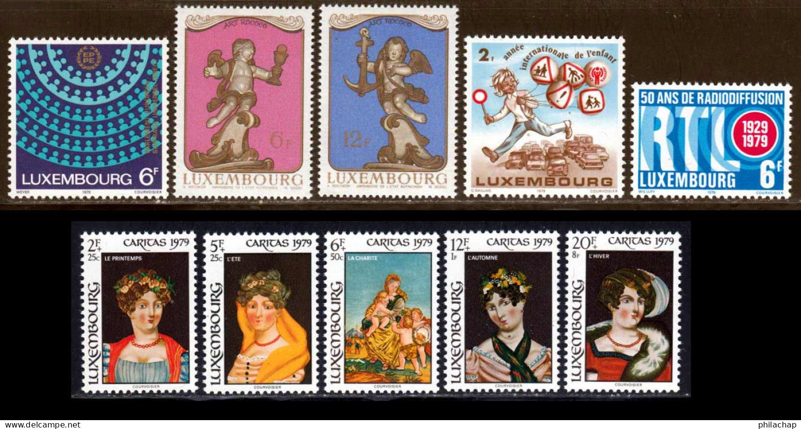 Luxembourg 1979 Yvert 943 / 952 ** TB - Unused Stamps