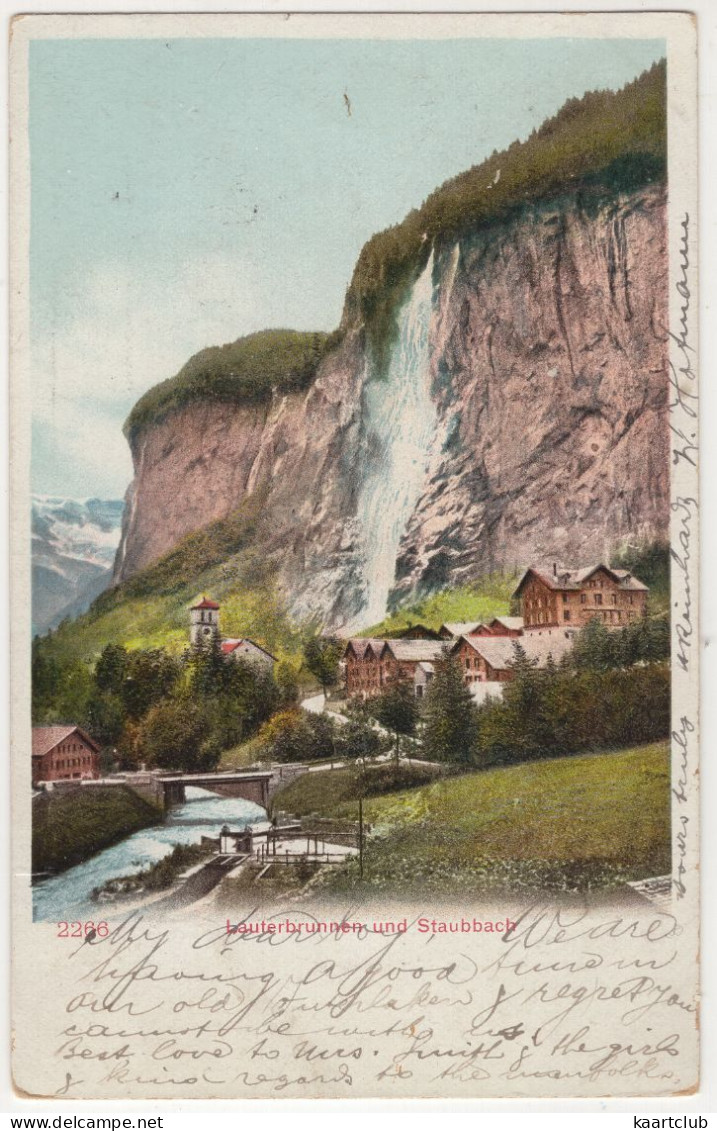 2266 - Lauterbrunnen Und Staubbach - (Schweiz/Suisse) - 1905 - Lauterbrunnen