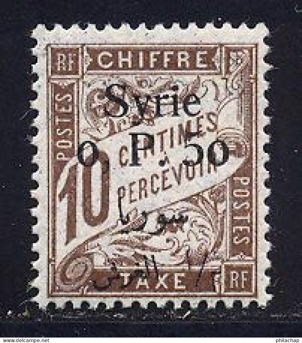 Syrie Taxe 1924 Yvert 27 ** TB Bord De Feuille - Segnatasse