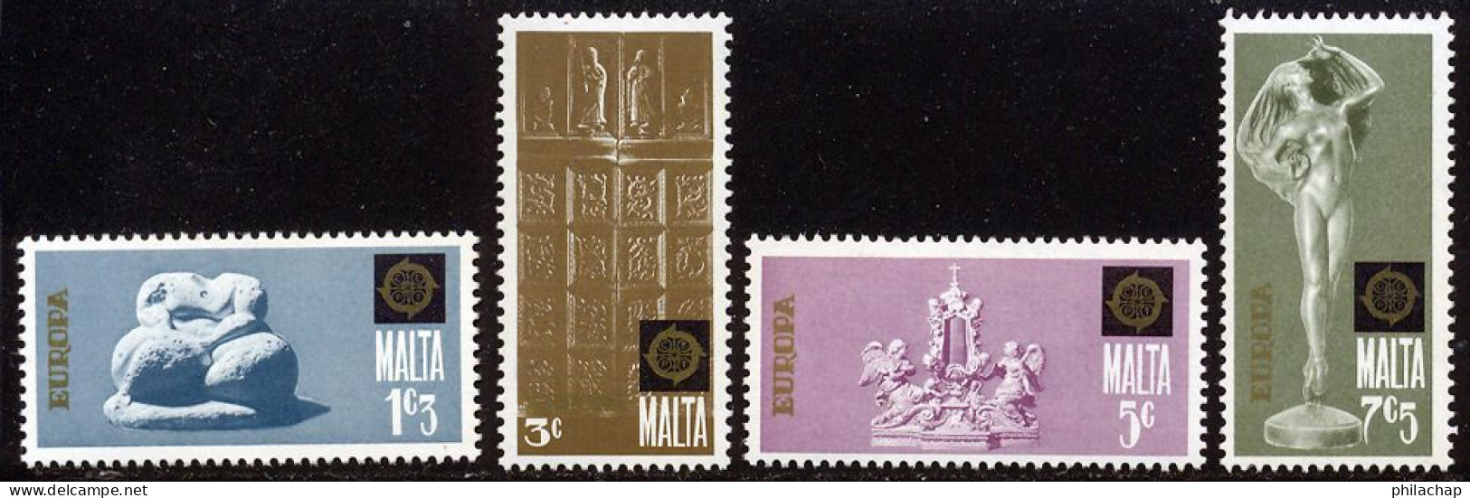 Malte 1974 Yvert 488 / 491 ** TB Coin De Feuille - Malte