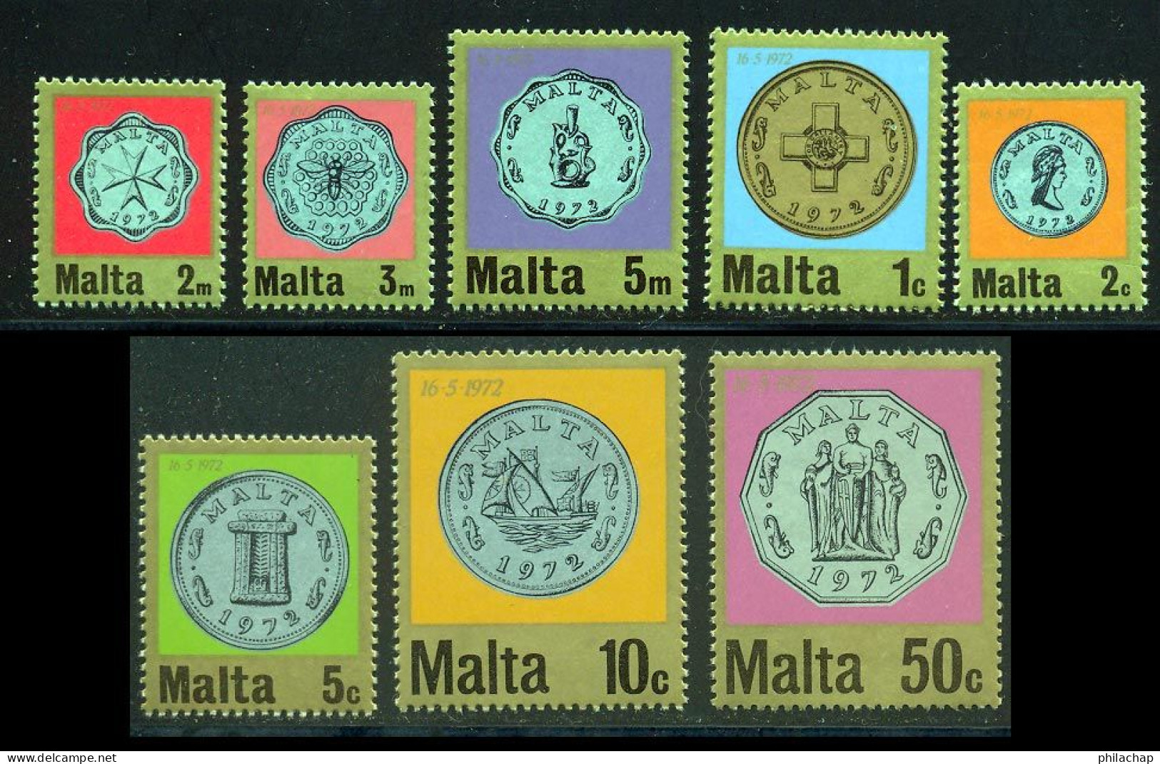 Malte 1972 Yvert 441 / 448 ** TB - Malte