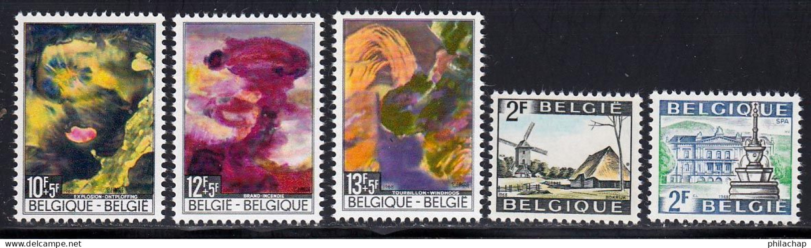 Belgique 1968 Yvert 1461 / 1465 ** TB - Nuevos