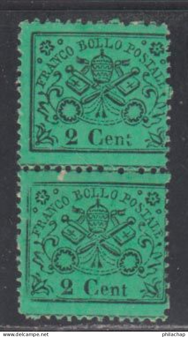 Etats Pontificaux 1867 Yvert 19 ** B Paire - Kirchenstaaten