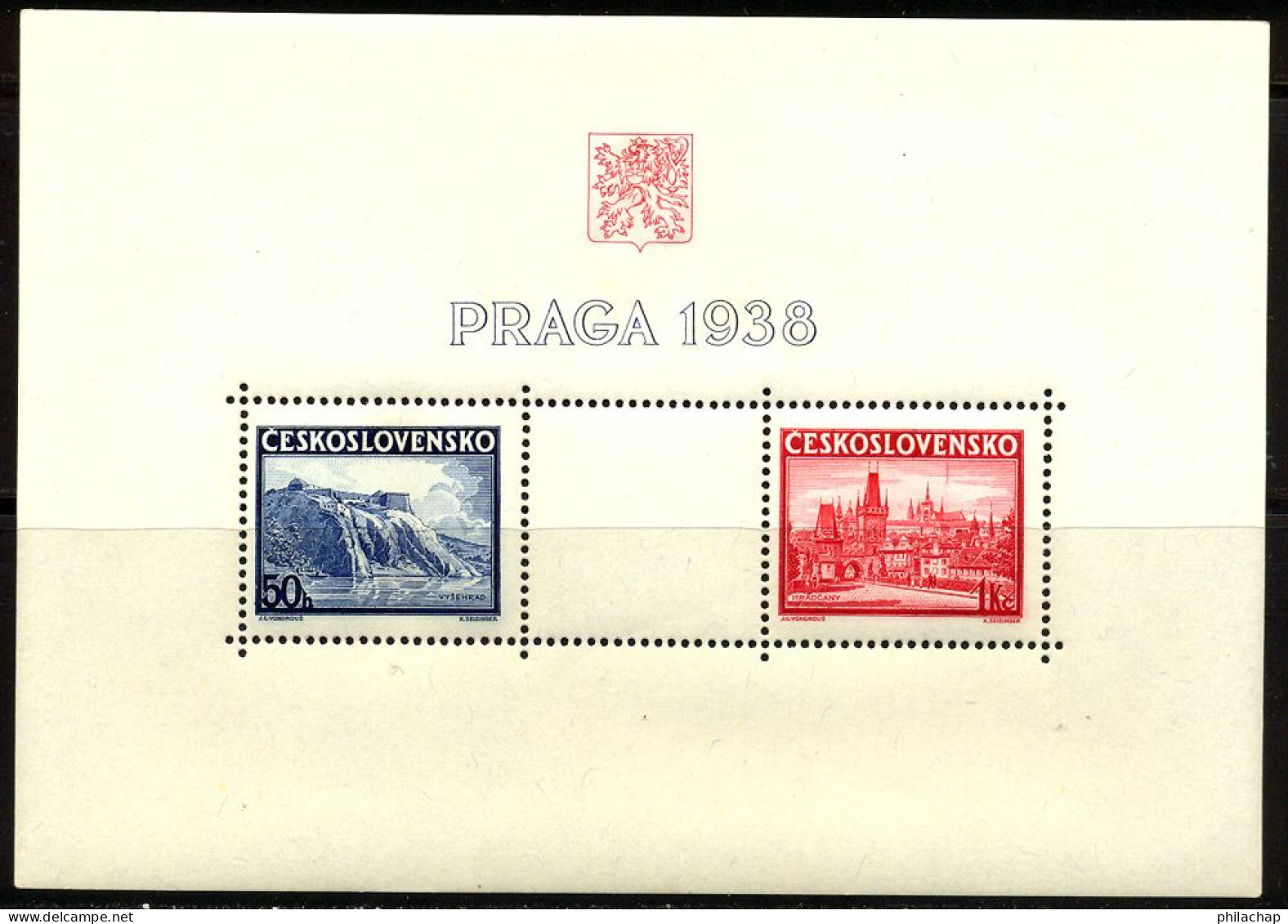 Tchecoslovaquie BF 1938 Yvert 6 ** TB - Blocs-feuillets