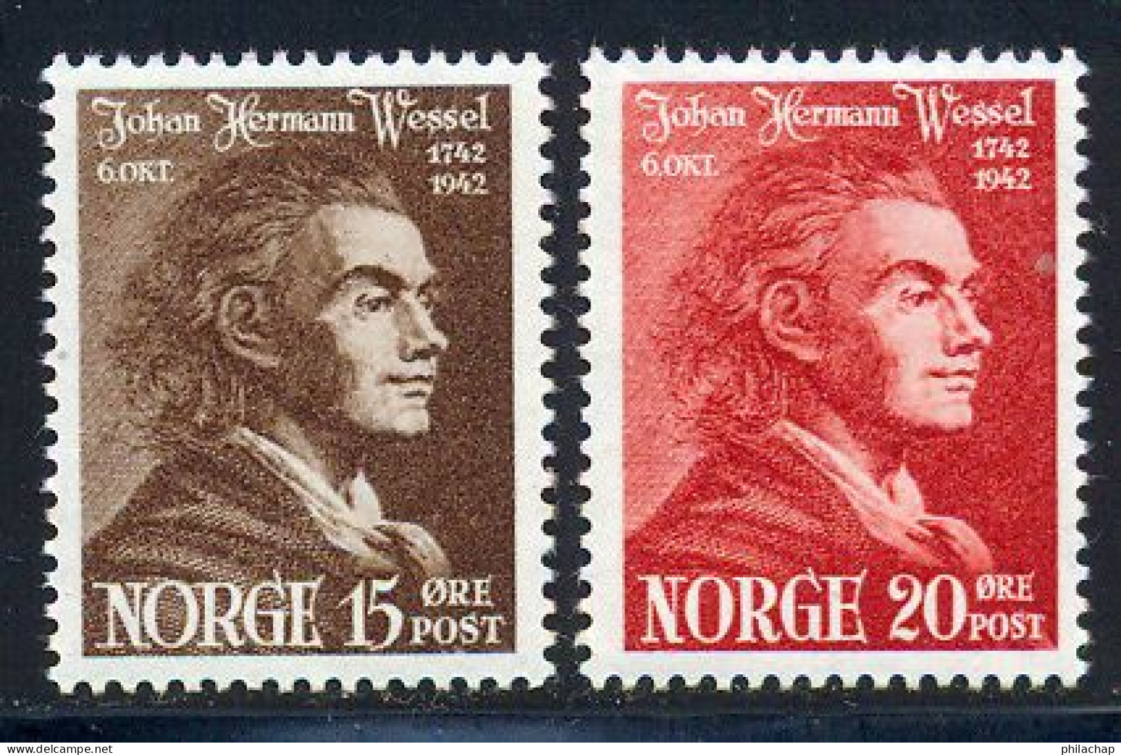 Norvege 1942 Yvert 242 / 243 ** TB - Nuovi