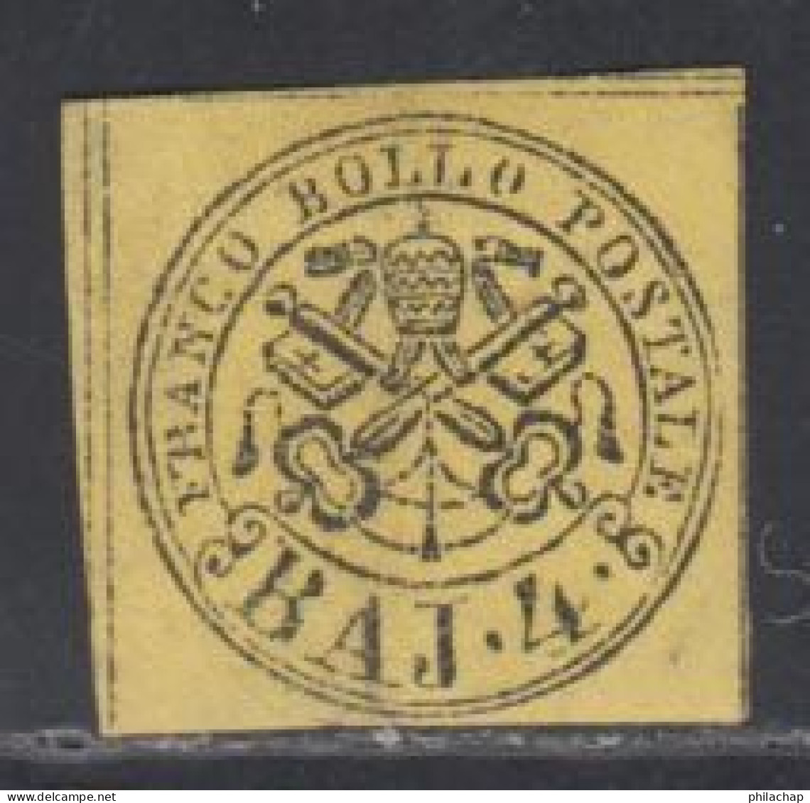 Etats Pontificaux 1852 Yvert 5 (*) TB Neuf Sans Gomme - Kirchenstaaten