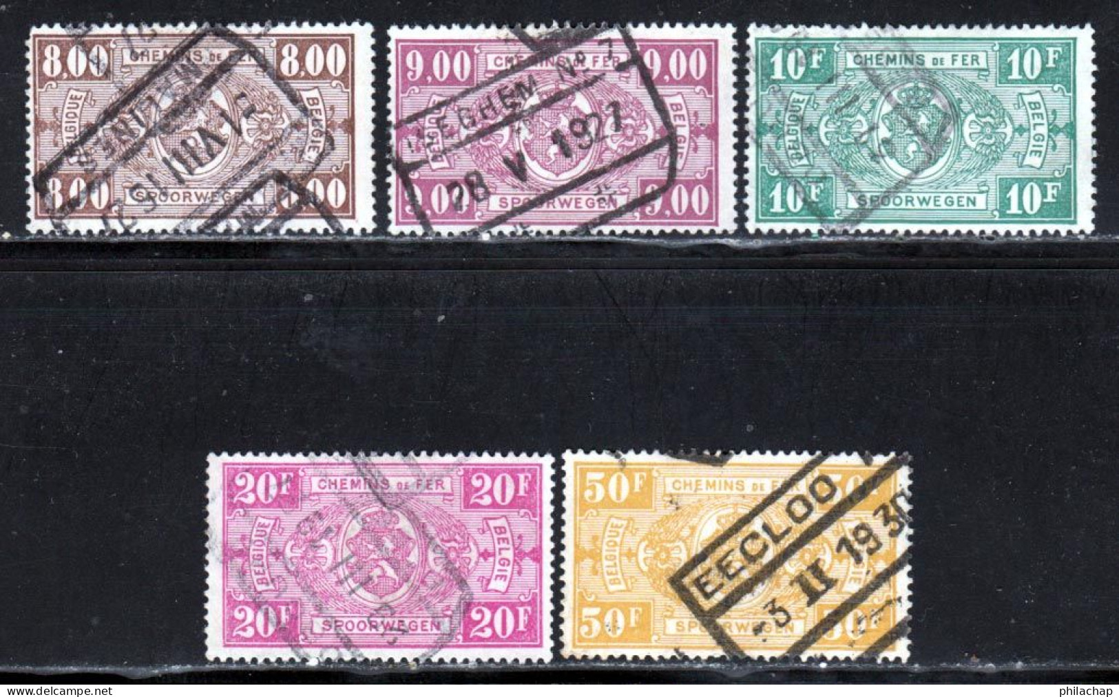 Belgique Colis Postaux 1923 Yvert 160 / 163 - 166 (o) B Oblitere(s) - Other & Unclassified