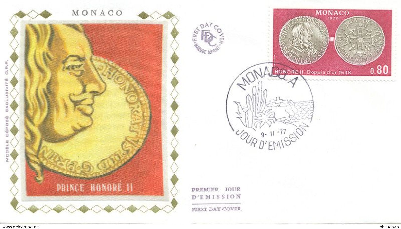 Monaco FDC 1977 Yvert 1112 Monnaie - FDC