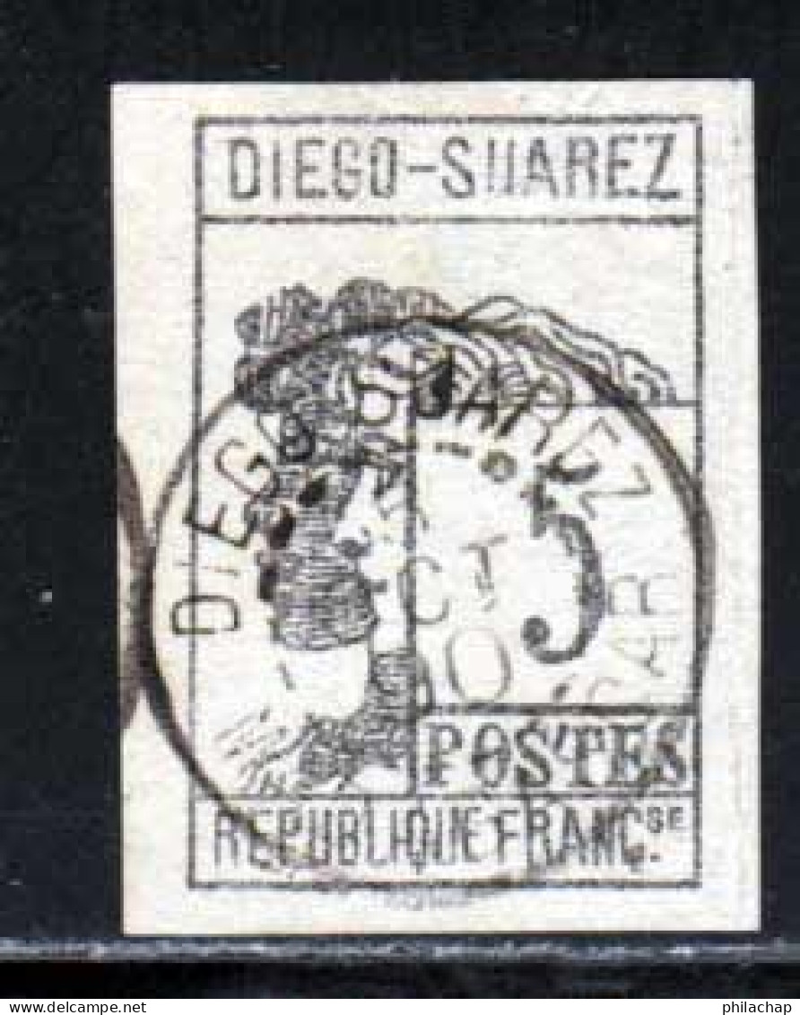 Diego-Suarez 1890 Yvert 7 (o) B Oblitere(s) - Gebraucht