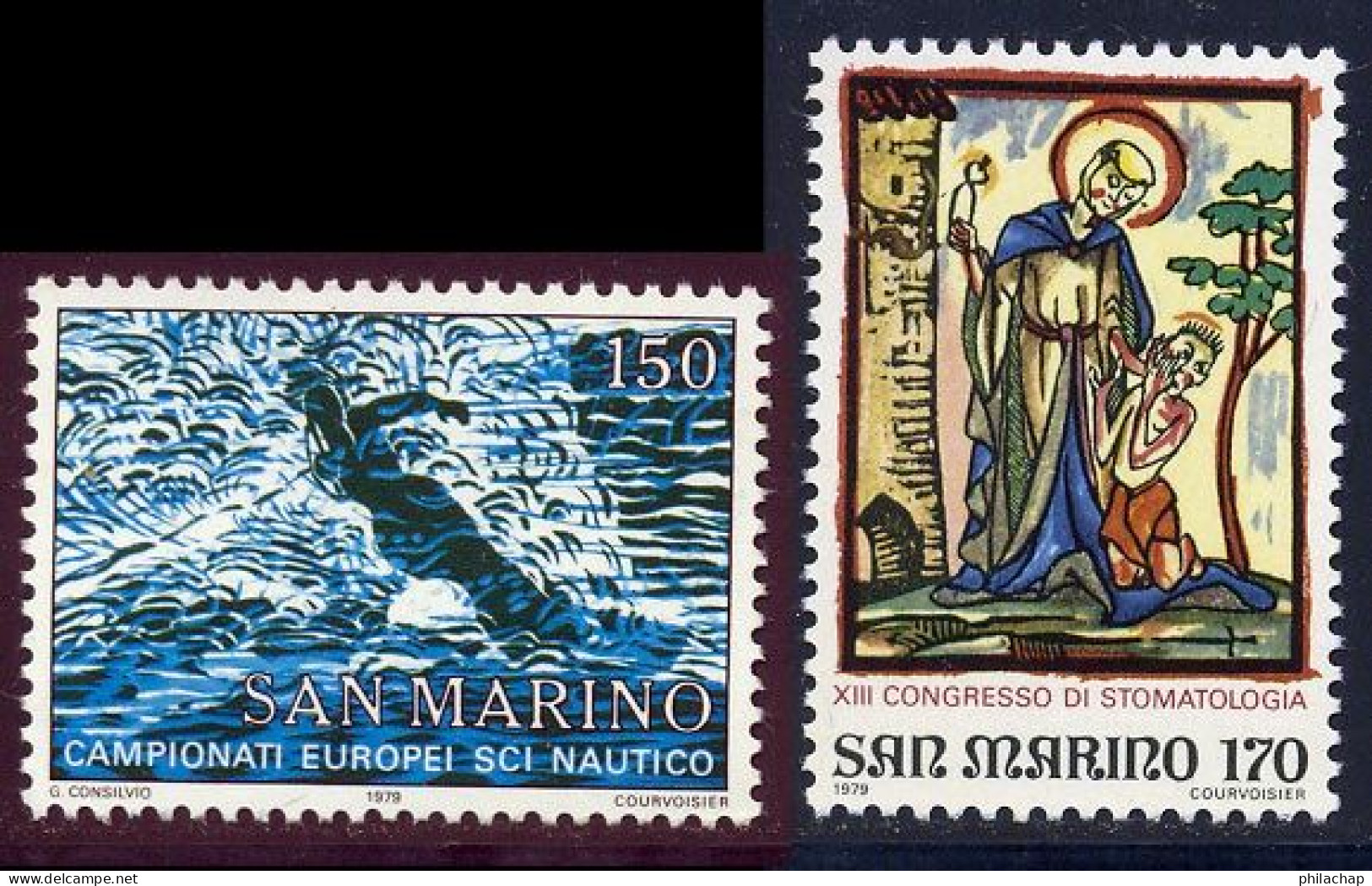 Saint-Marin 1979 Yvert 980 / 981 ** TB Bord De Feuille - Unused Stamps