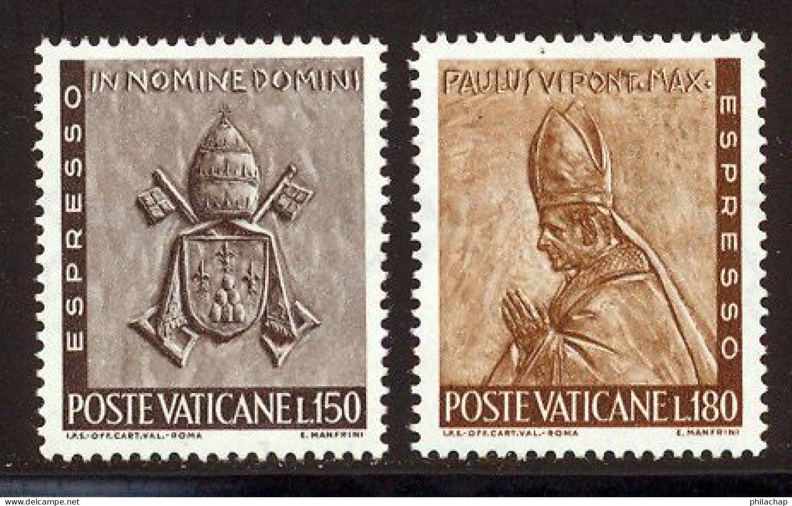 Vatican Express 1966 Yvert 17 / 18 ** TB Bord De Feuille - Espresso