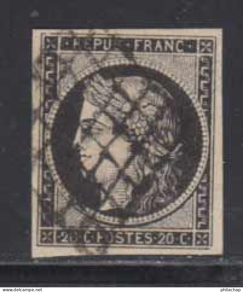 France 1849 Yvert 3 (o) B Oblitere(s) - 1849-1850 Cérès