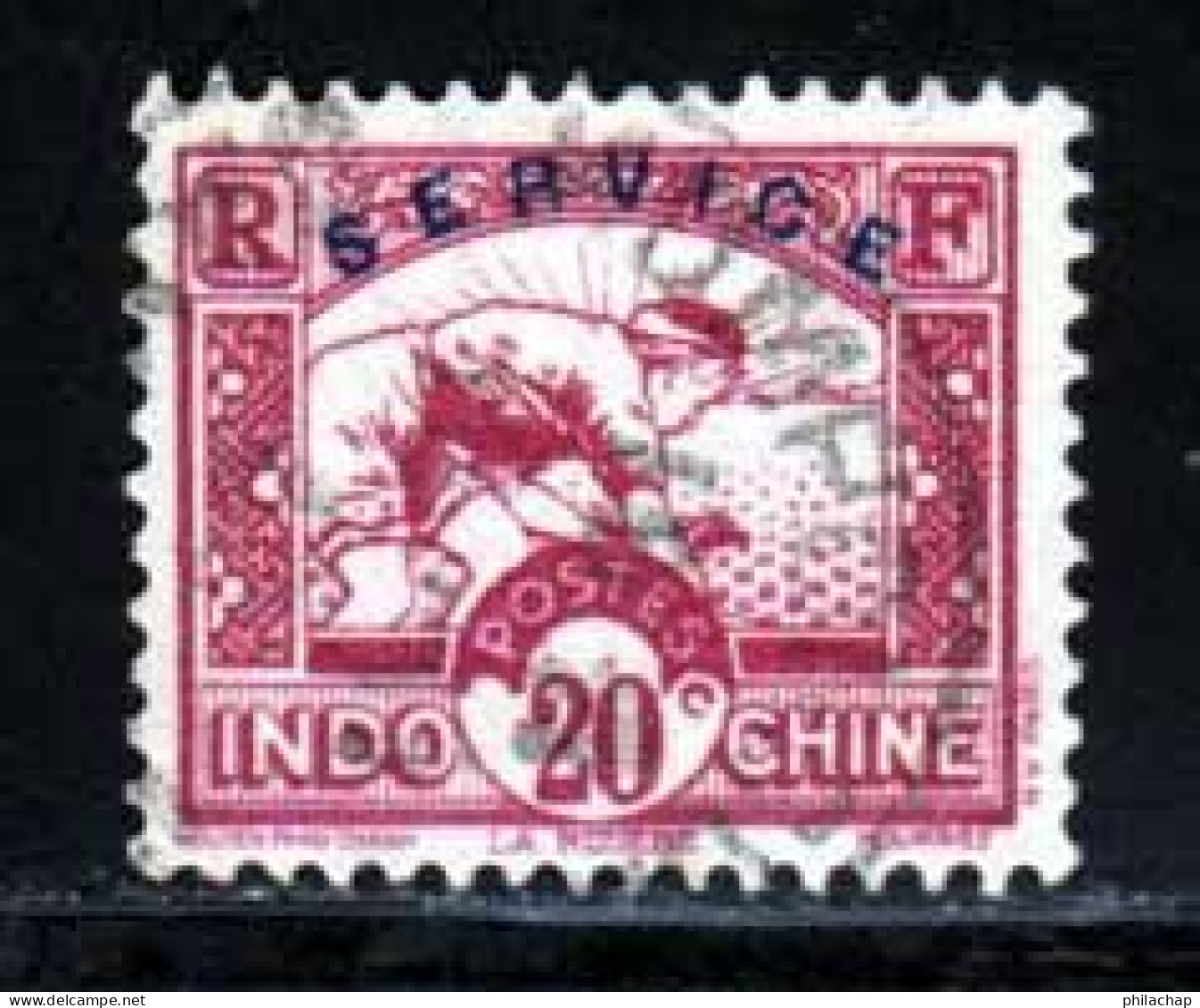 Indochine Service 1933 Yvert 9 (o) B Oblitere(s) - Altri & Non Classificati