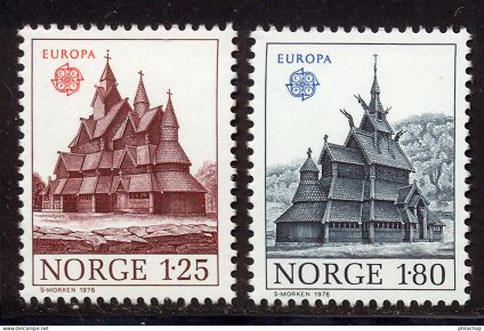 Norvege 1978 Yvert 725 / 726 ** TB Bord De Feuille - Ongebruikt