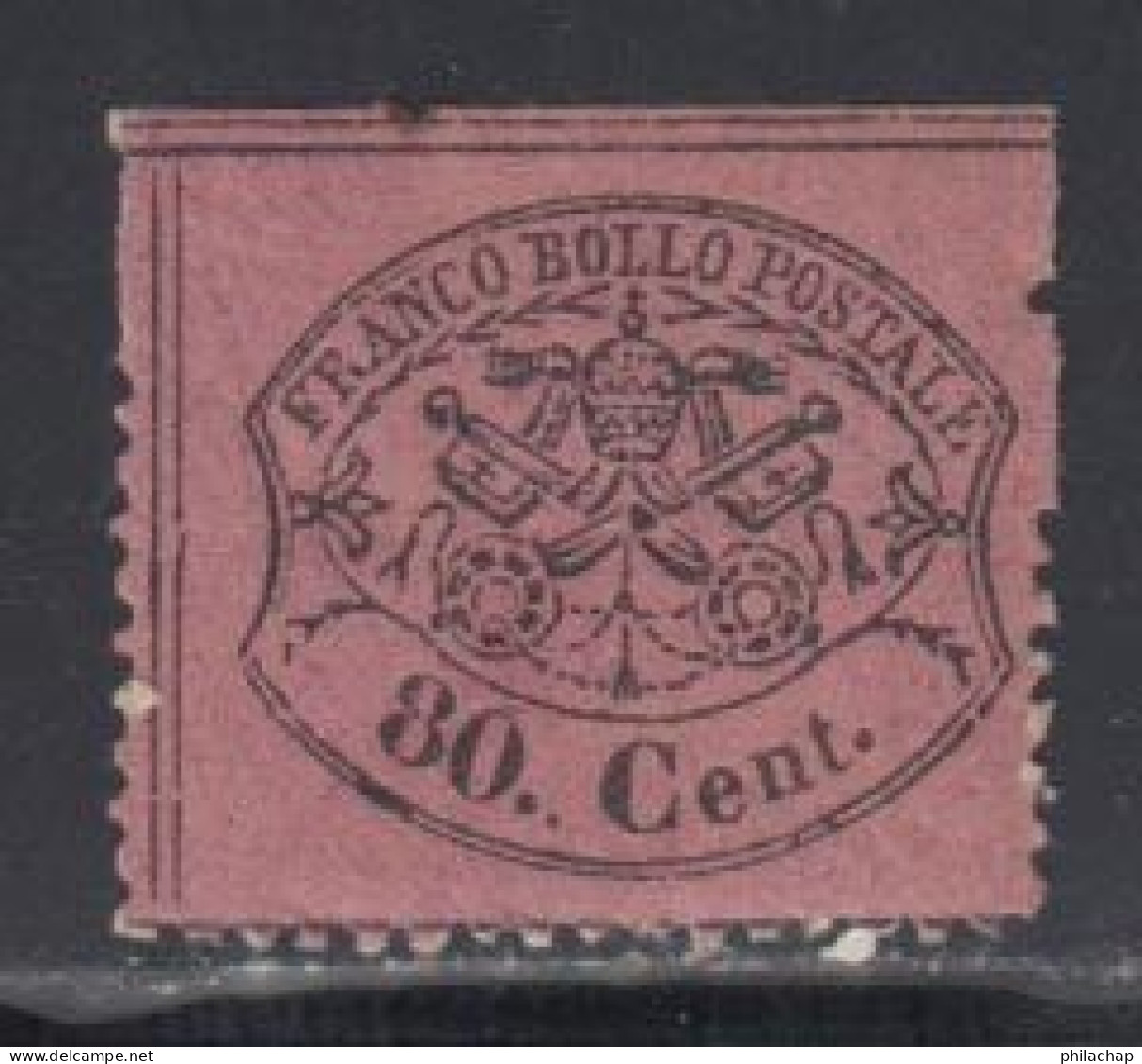 Etats Pontificaux 1868 Yvert 25 * B Charniere(s) - Papal States