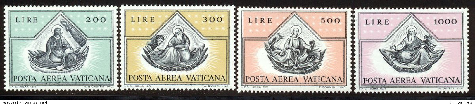 Vatican PA 1971 Yvert  55 / 58 ** TB Coin De Feuille - Posta Aerea