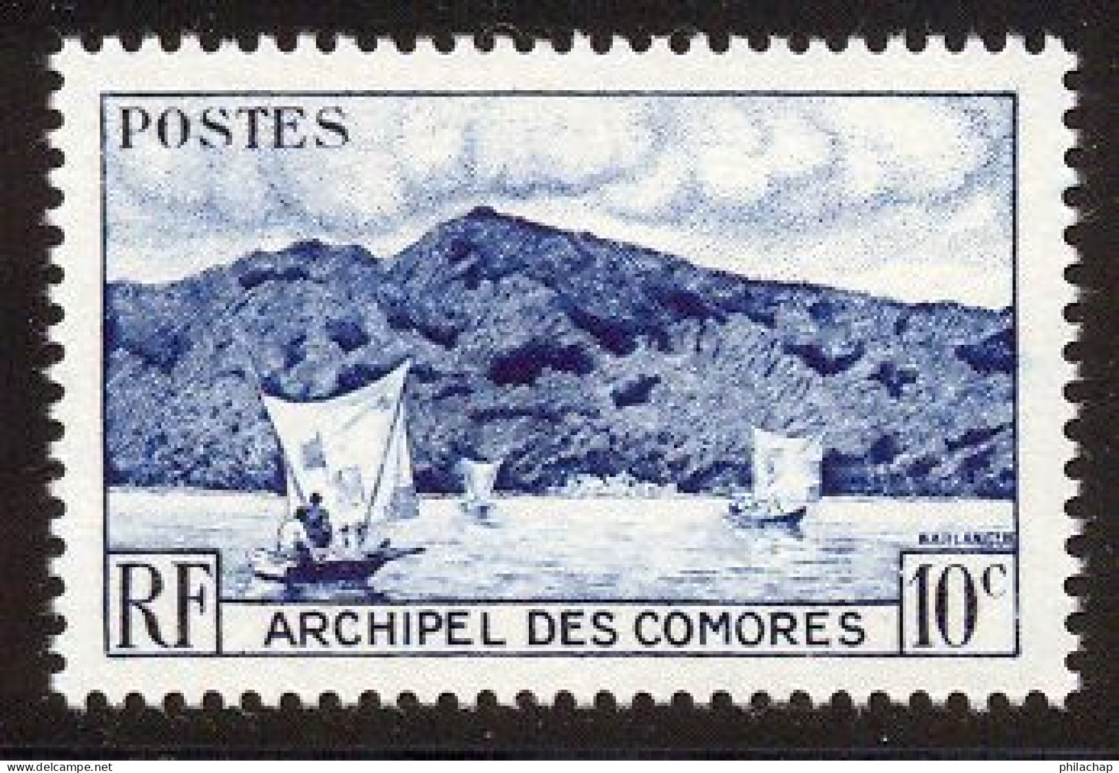 Comores 1950 Yvert 1 ** TB Bord De Feuille - Nuevos