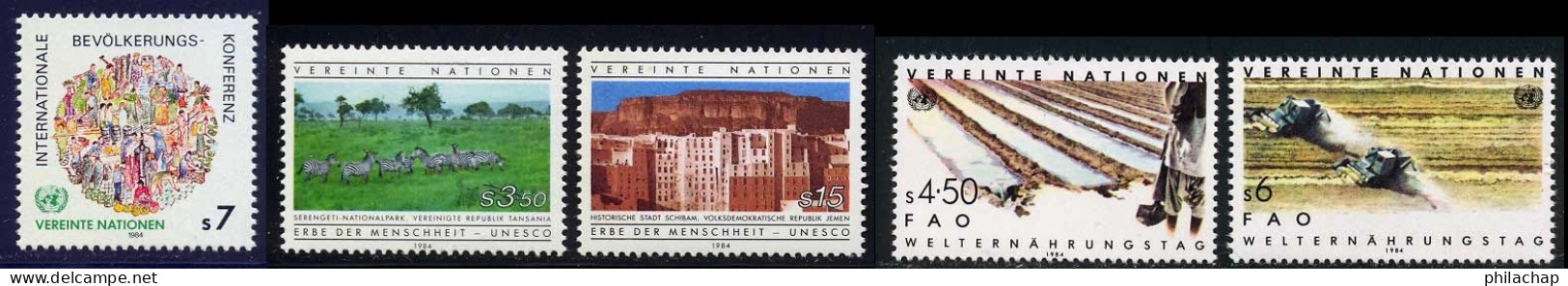 NU (Vienne) 1984 Yvert 38 / 42 ** TB - Unused Stamps