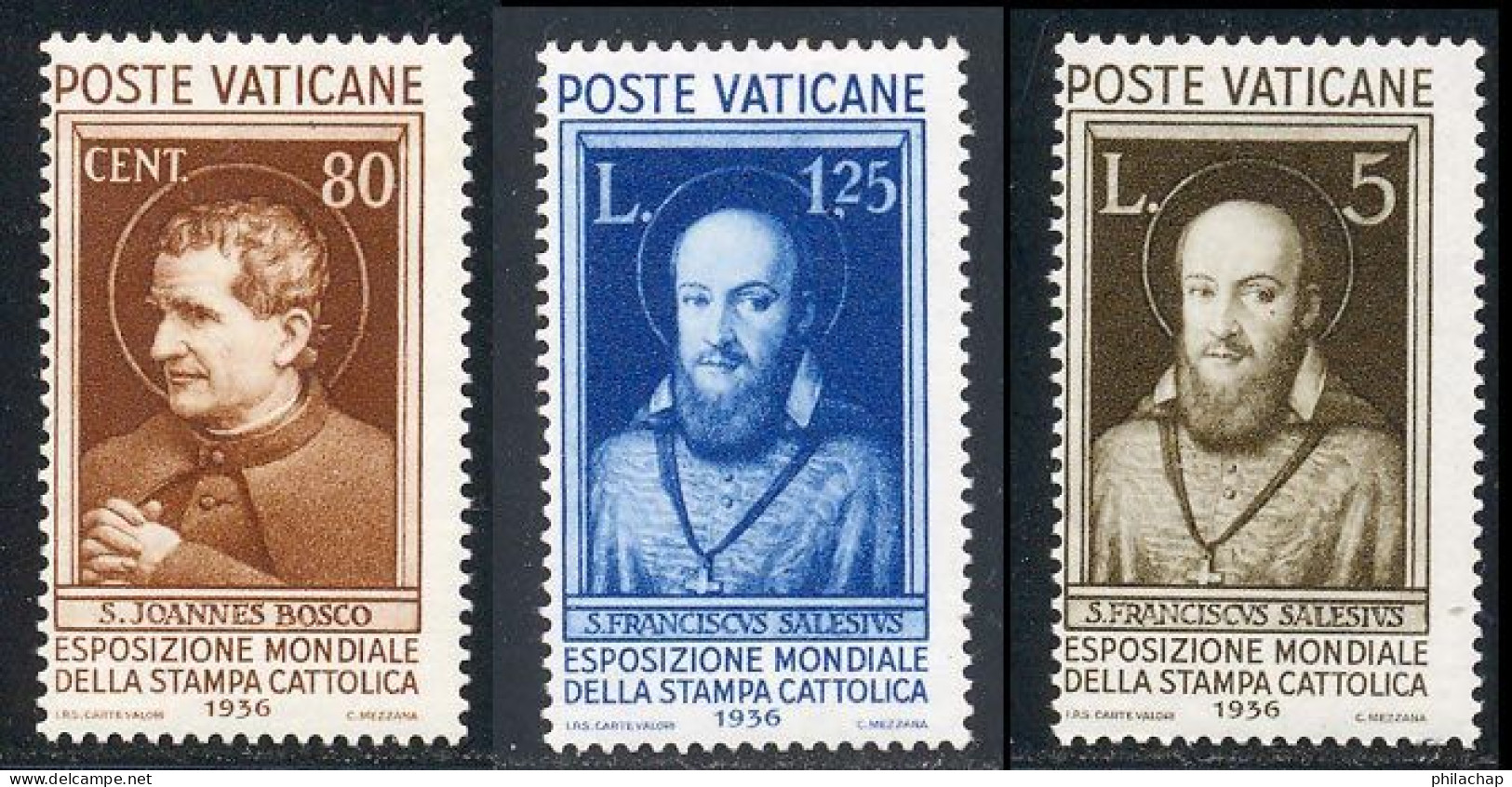 Vatican 1936 Yvert 77 / 79 ** TB Bord De Feuille - Unused Stamps
