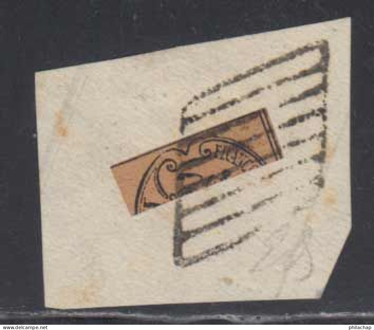 Etats Pontificaux 1852 Yvert 3 (o) B Oblitere(s) Fragment Quart - Papal States