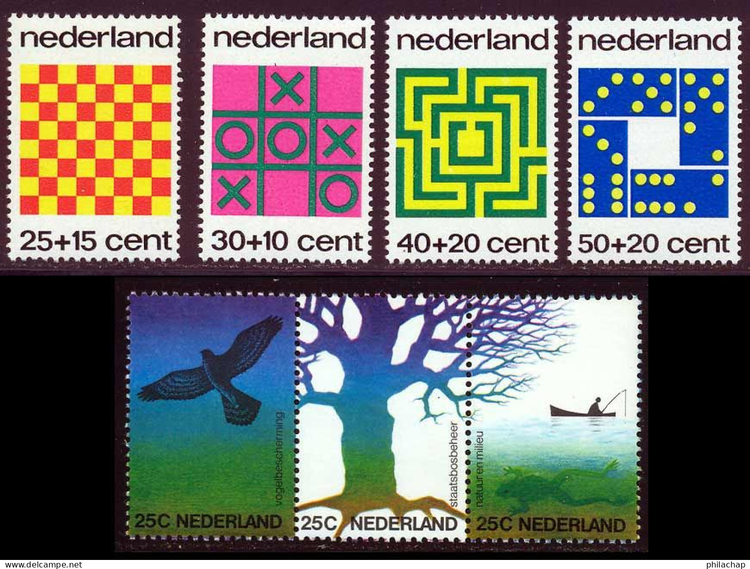 Pays-Bas 1973 Yvert 990 / 996 ** TB - Unused Stamps