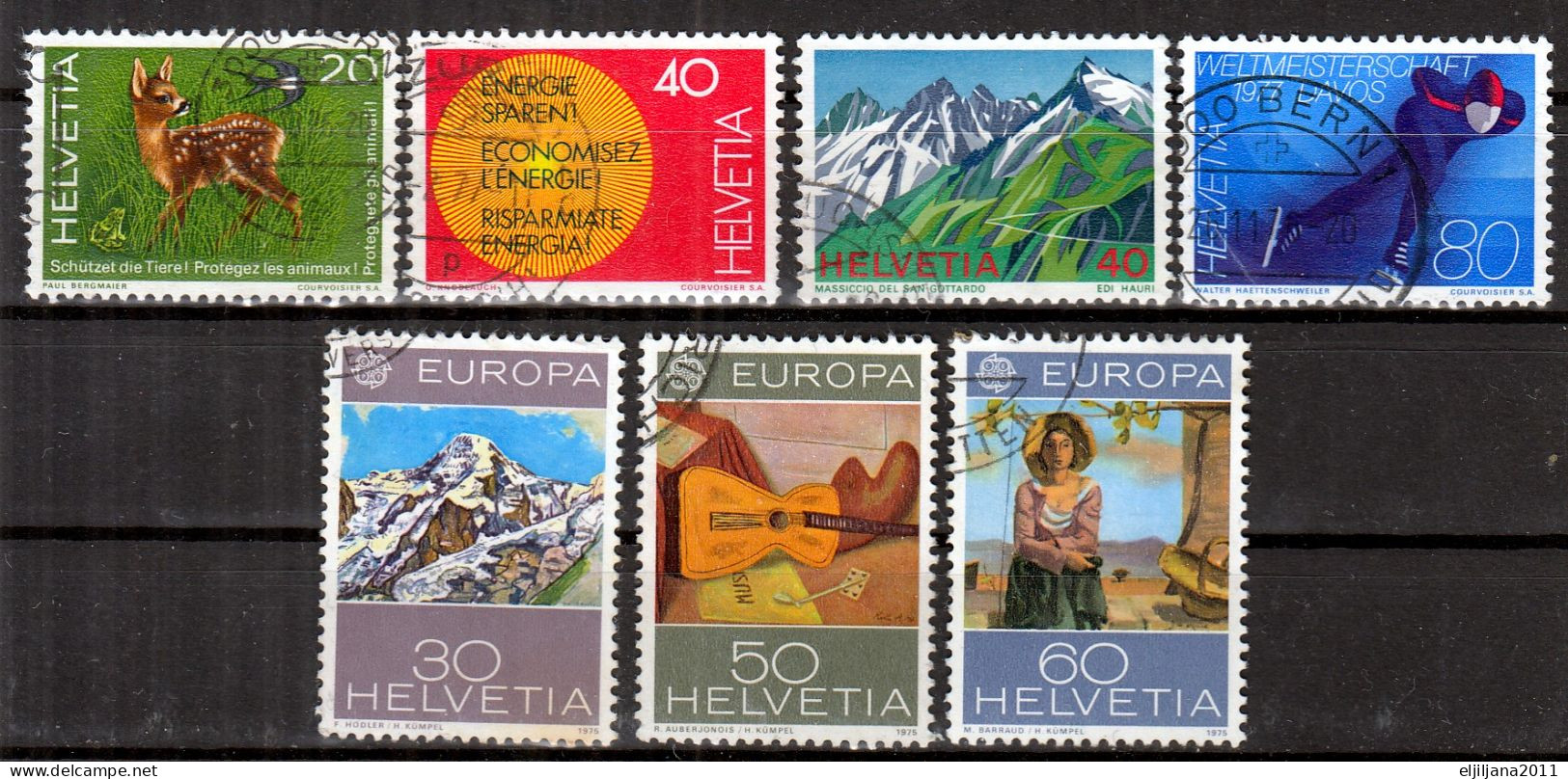 Switzerland / Helvetia / Schweiz / Suisse 1975 - 1976 ⁕ Nice Collection / Lot Of 31 Used Stamps - See All Scan - Used Stamps