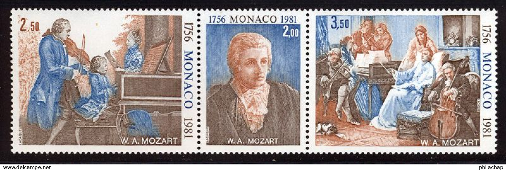 Monaco 1981 Yvert 1272A ** TB Coin De Feuille - Unused Stamps