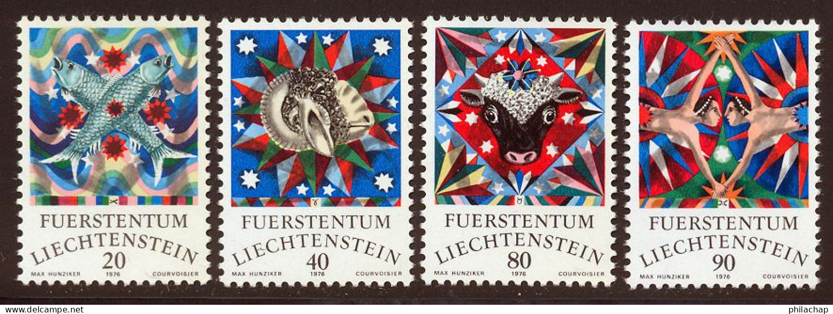 Liechtenstein 1976 Yvert 599 / 602 ** TB - Neufs