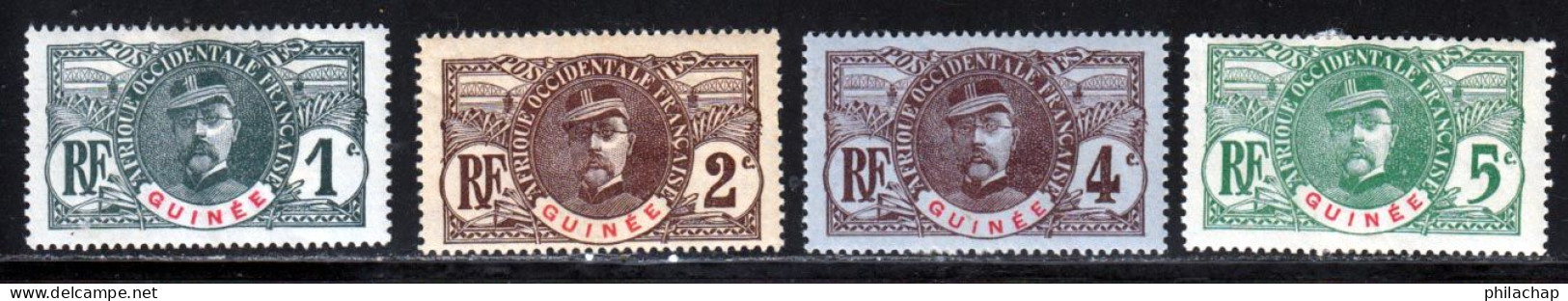 Guinee 1906 Yvert 33 / 36 * B Charniere(s) - Nuevos