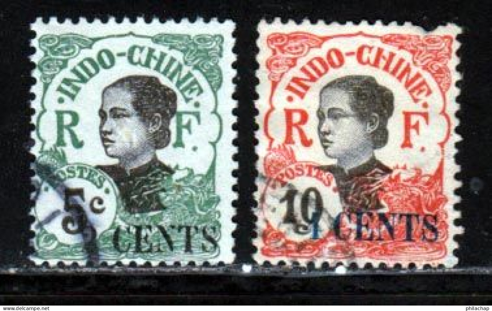 Indochine 1919 Yvert 75 / 76 (o) B Oblitere(s) - Used Stamps