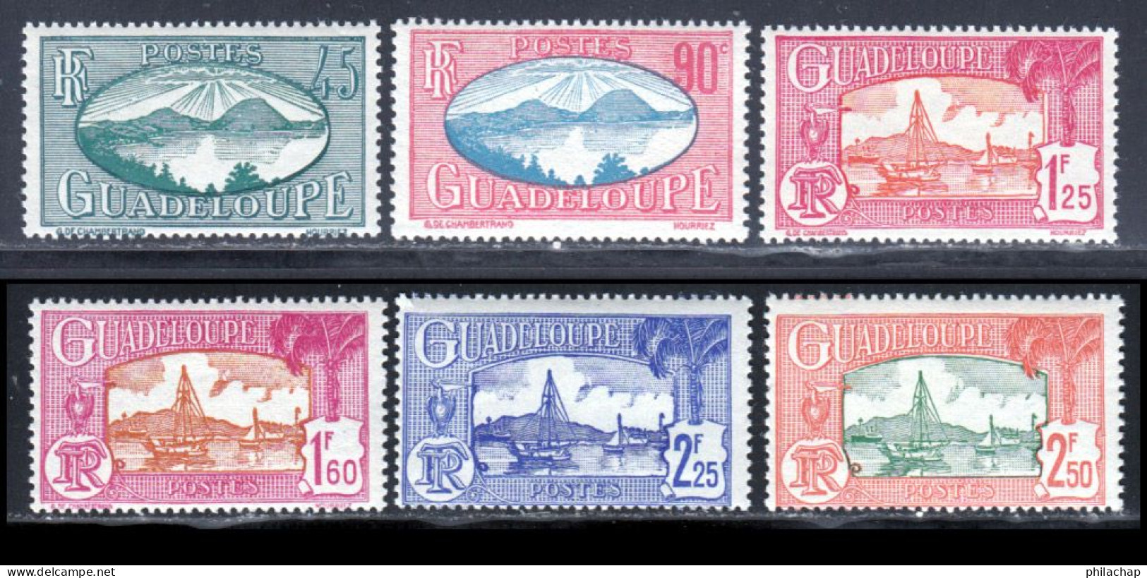 Guadeloupe 1939 Yvert 148 - 151 - 153 - 155 / 157 ** TB - Ongebruikt