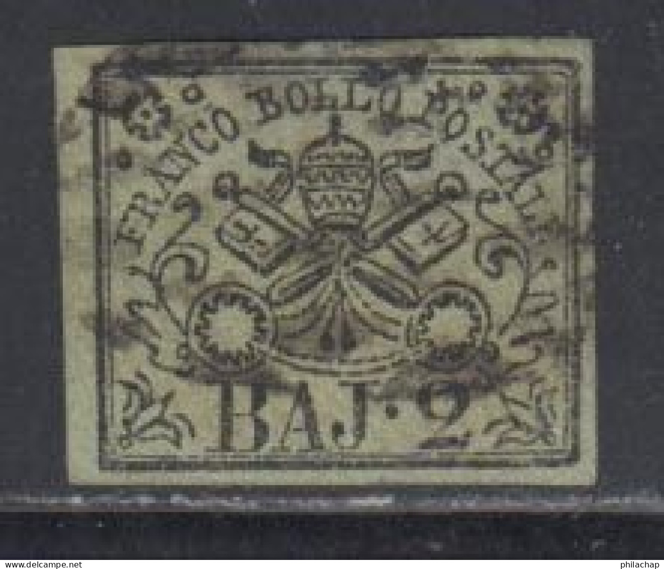 Etats Pontificaux 1852 Yvert 3 (o) B Oblitere(s) Obliteration Comacchio - Papal States