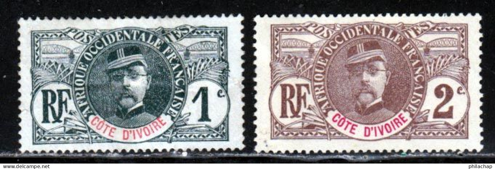 Cote D'Ivoire 1906 Yvert 21 - 22 (*) B Neuf Sans Gomme - Unused Stamps