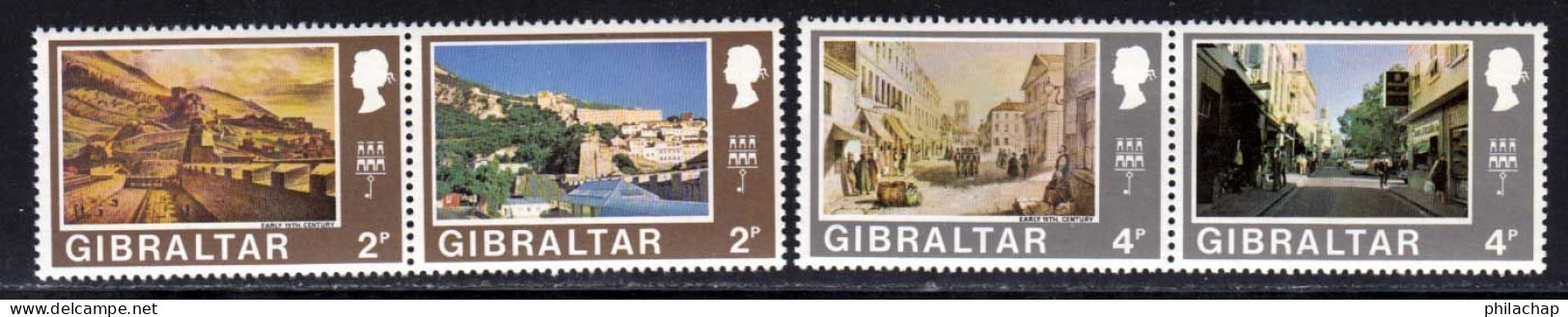 Gibraltar 1971 Yvert 245a - 246a - 251a - 252a ** TB - Gibraltar