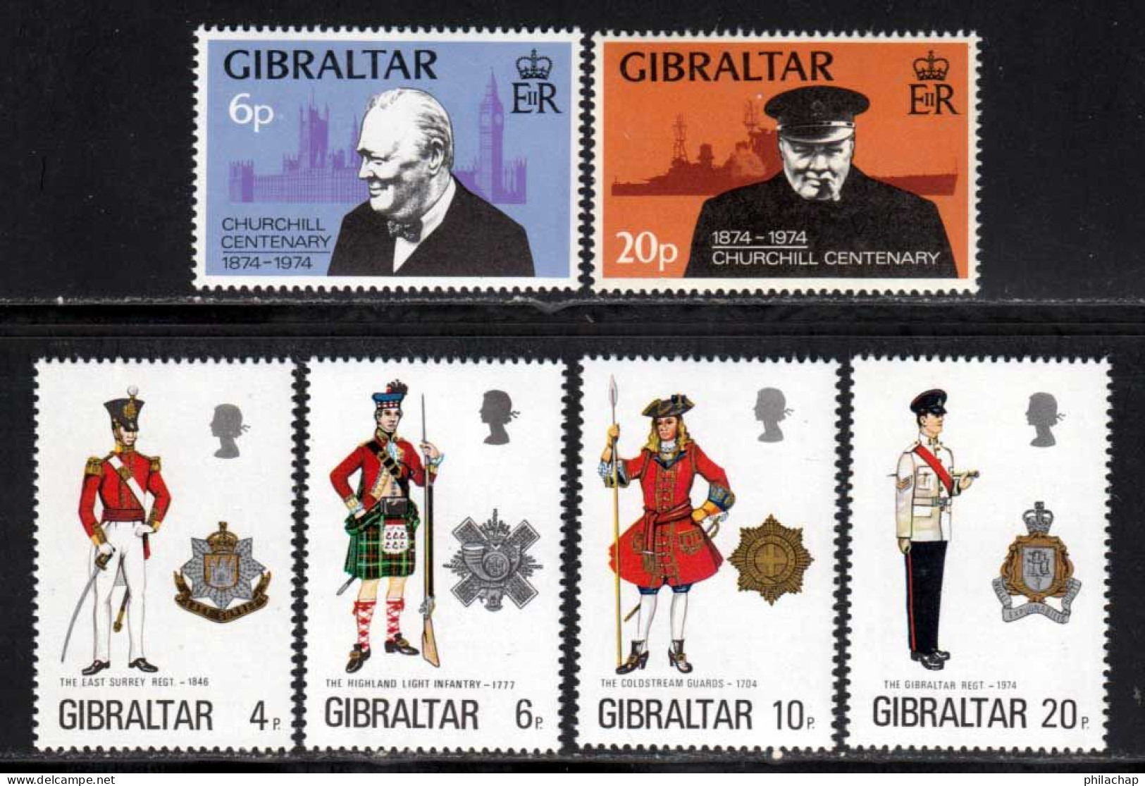 Gibraltar 1974 Yvert 314 / 319 ** TB - Gibraltar