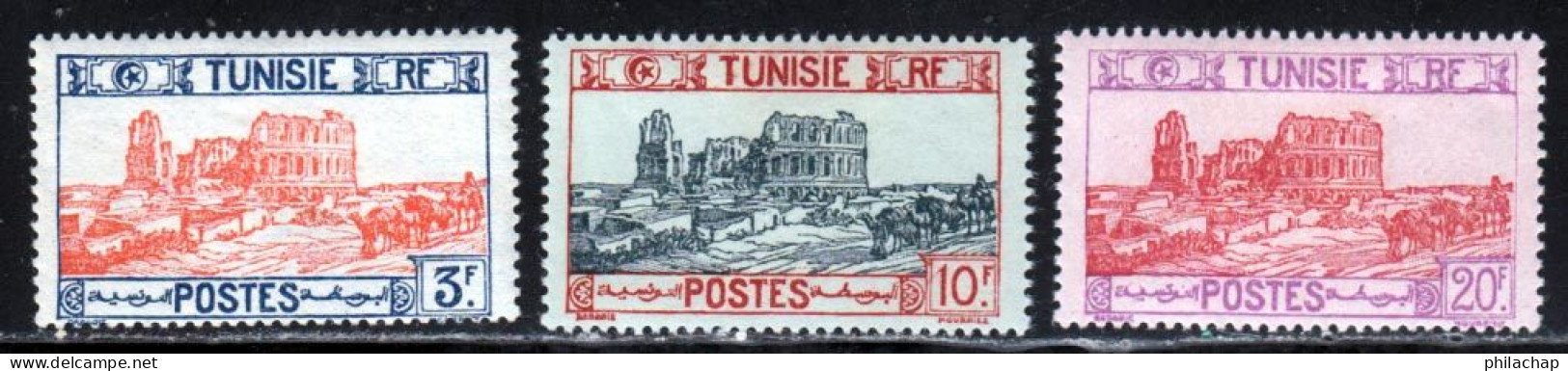 Tunisie 1926 Yvert 142 - 144 - 145 * TB Charniere(s) - Neufs