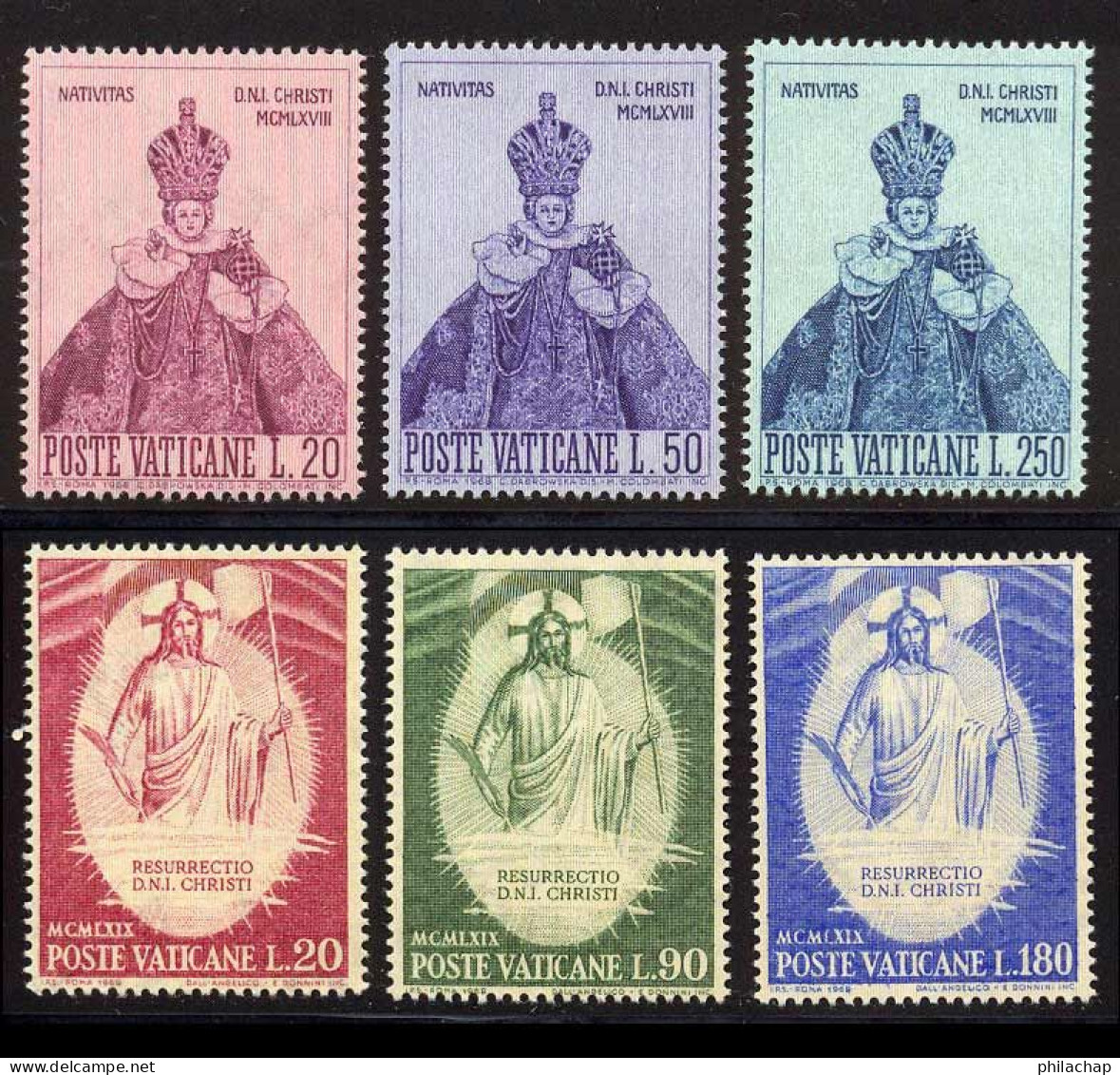 Vatican 1968 Yvert 482 / 487 ** TB Bord De Feuille - Nuevos