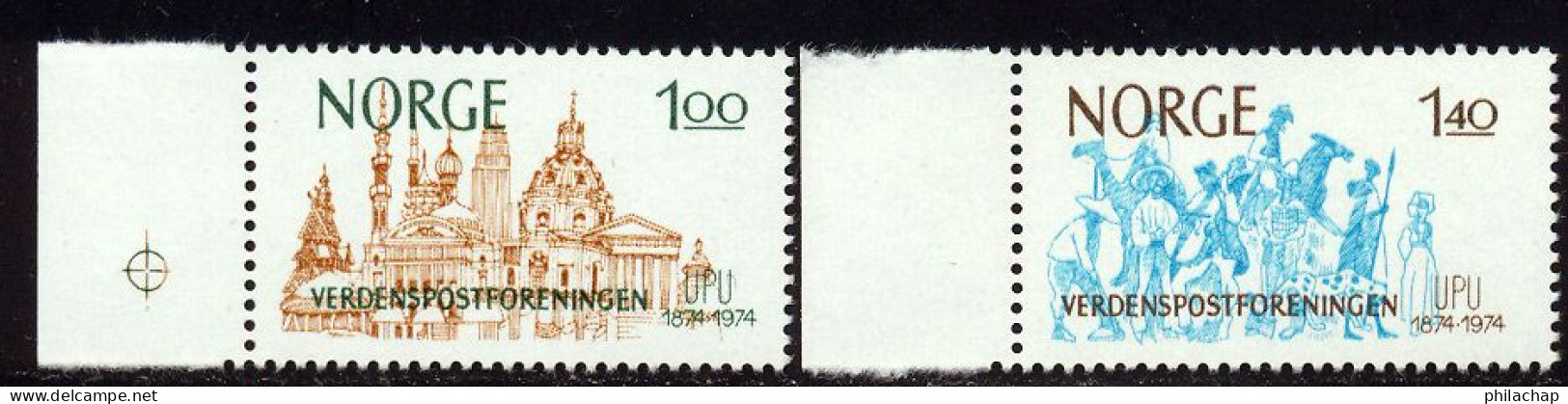 Norvege 1974 Yvert 647 / 648 ** TB Bord De Feuille - Ungebraucht