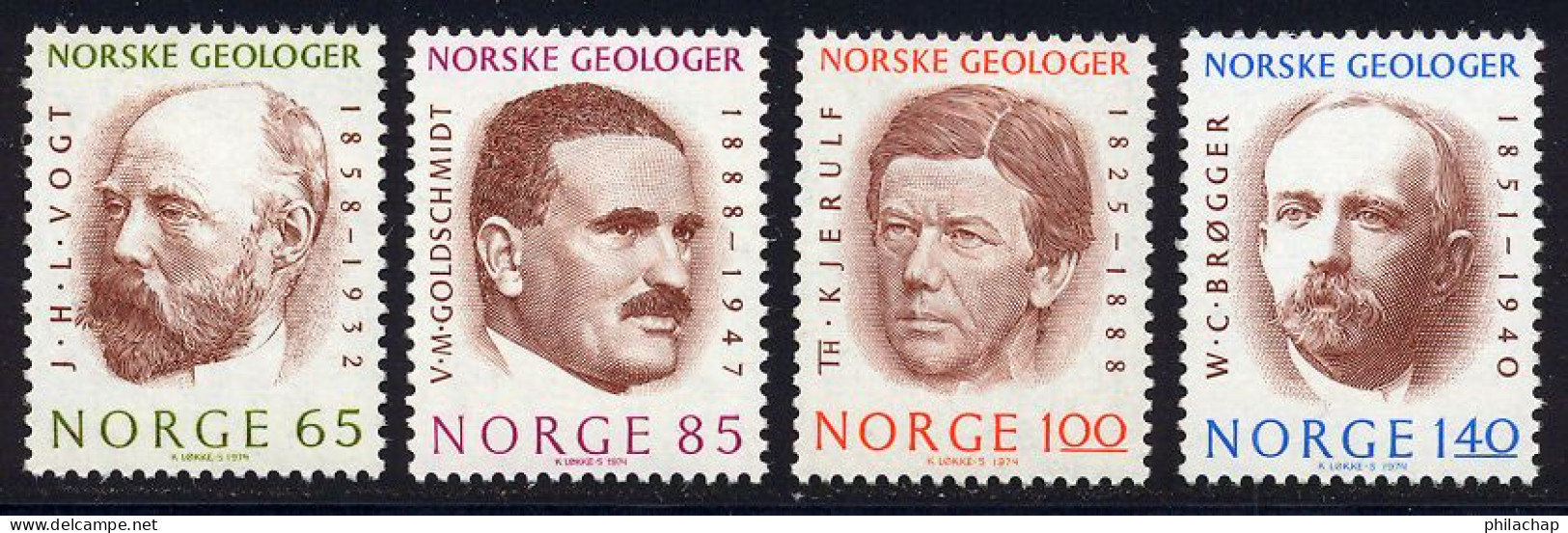 Norvege 1974 Yvert 643 / 646 ** TB - Unused Stamps