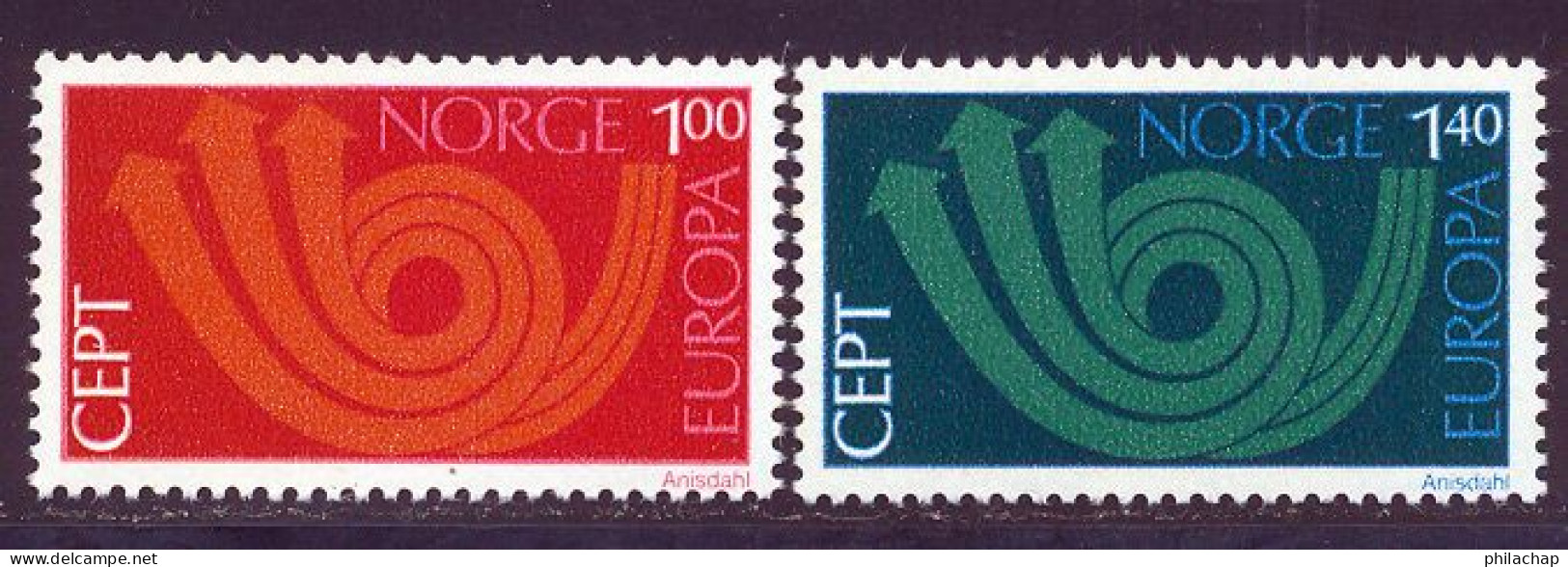 Norvege 1973 Yvert 616 / 617 ** TB - Nuevos