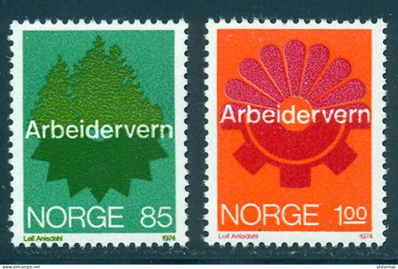 Norvege 1974 Yvert 641 / 642 ** TB - Neufs
