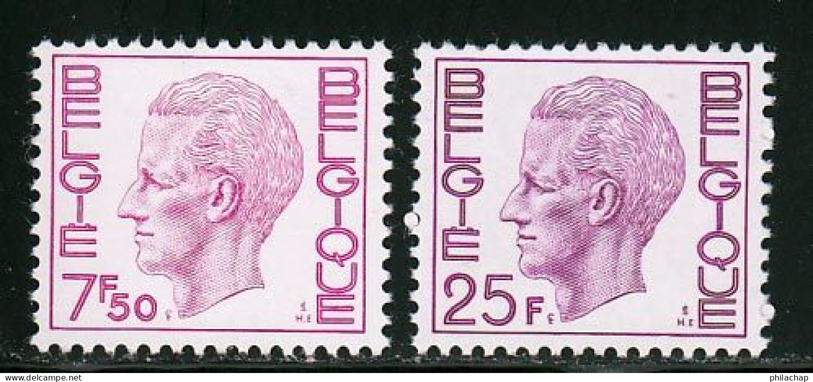 Belgique 1975 Yvert 1746a - 1749a ** TB - Unused Stamps