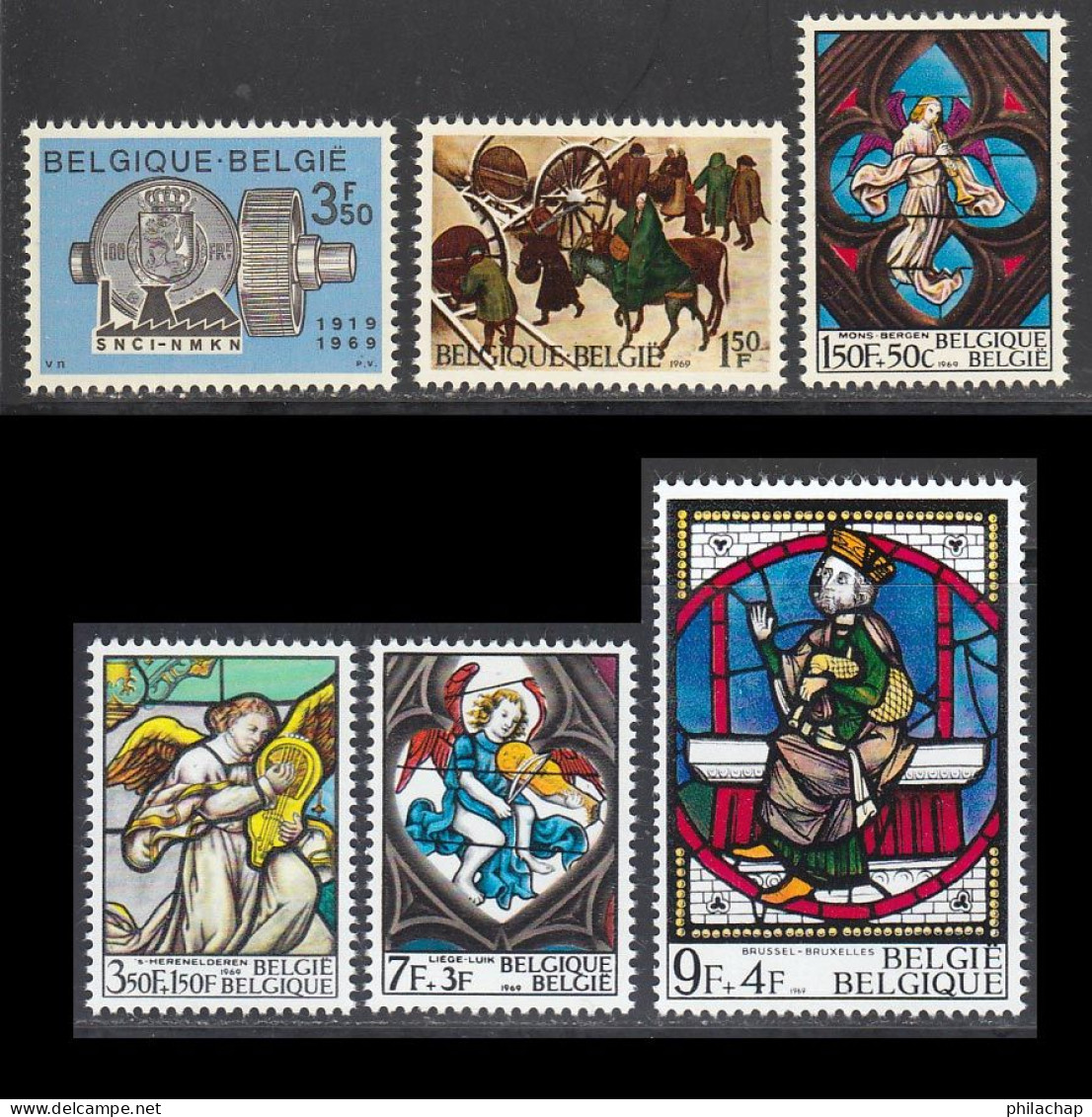 Belgique 1969 Yvert 1516 - 1517 - 1519 / 1522 ** TB Bord De Feuille - Nuevos