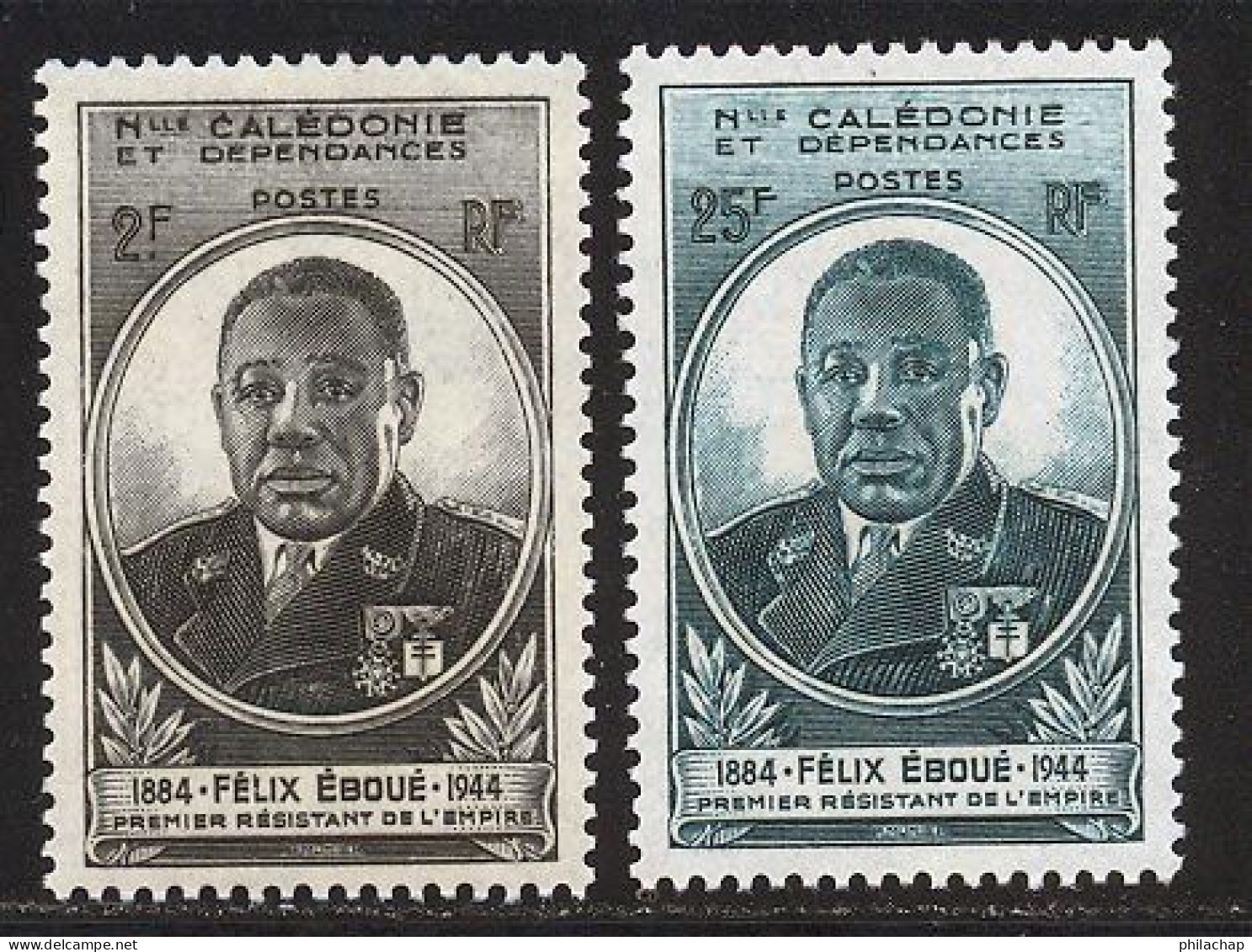 Nouvelle-Caledonie 1945 Yvert 257 / 258 ** TB - Nuovi